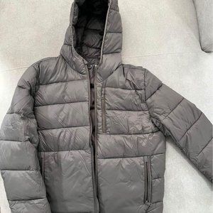 Men’s gray down coat- size large